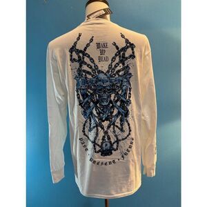 NWT Primitive Skateboarding MEGADETH Graphic 100% Cotton Tee T-Shirt White L